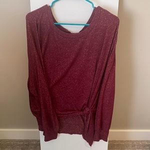 Maroon long sleeve top